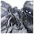 Bolso de hombro PRADA de piel negro plata Auth 195224V - vista 19
