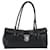 Bolso de hombro PRADA de piel negro plata Auth 195224V - vista 2
