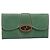 Cartera larga GUCCI de cuero Verde Oro Auth 197116A Dorado - vista 2