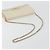 Céline Borsa a tracolla con catena CELINE Pelle White Gold Auth bs36725 Bianco D'oro - vista 7