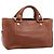 Céline Borsa a mano CELINE Boogie Bag in pelle marrone argento Auth BA14938A