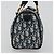 Borsa a mano Christian Dior Trotter Canvas PVC Navy Gold Auth bs36749 D'oro Blu navy - vista 4
