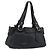Borsa Tote Salvatore Ferragamo Gancini in pelle nera e argento Auth 195388A Nero