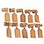 LOUIS VUITTON Porta etichette Powanie 10 Set Powanie Leather Beige LV Auth 192570