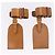 LOUIS VUITTON Porta etichette Powanie 10 Set Powanie Leather Beige LV Auth 192570 - vista 11