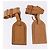 LOUIS VUITTON Porta etichette Powanie 10 Set Powanie Leather Beige LV Auth 192570 - vista 4