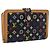 LOUIS VUITTON Multicolor Porte Monnaie Viennois Wallet M92987 LV Auth 196471A Nero
