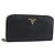 Saffiano PRADA Langbeutel aus Safiano-Leder Schwarz Gold Auth bs36755 Golden