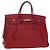 Hermès Borsa a mano HERMES Birkin 40 Taurillon Clemence Red Gold Auth 195314SM Rosso D'oro