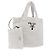 Borsa Tote PRADA in pelliccia Bianco Argento Auth 197109SAM