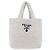 Borsa Tote PRADA in pelliccia Bianco Argento Auth 197109SAM - vista 2
