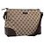 Borsa a tracolla GUCCI GG Canvas Marrone Argento 114273 Auth 182886A