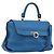 Borsa Salvatore Ferragamo Gancini in pelle 2way Blu Argento Auth 195004