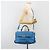 Borsa Salvatore Ferragamo Gancini in pelle 2way Blu Argento Auth 195004 - vista 28