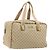 Borsa Boston GUCCI GG Canvas Sherry Line Beige Gold 153240 Auth 194924A D'oro