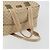 Borsa Boston GUCCI GG Canvas Sherry Line Beige Gold 153240 Auth 194924A D'oro - vista 7