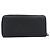 Cartera larga SAINT LAURENT de cuero negro plata Auth bs36739 - vista 3