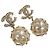 CHANEL COCO Mark Pierce metal tono dorado CC Auth 195948M