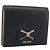 Saffiano Cartera bifold PRADA de piel Safiano Negro Oro Auth bs36713A Dorado