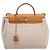 Hermès HERMES Herbag Ad PM Rucksack Canvas Leder Beige Silver Auth ka5642V Silber - Ansicht 2