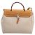 Hermès HERMES Herbag Ad PM Rucksack Canvas Leder Beige Silver Auth ka5642V Silber - Ansicht 3
