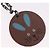 Hermès HERMES Rabbit Key Holder Leather Brown Blue Auth 196489 - view 4