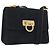 Borsa a tracolla Salvatore Ferragamo Gancini in camoscio nero e oro Auth 194354A D'oro