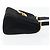 Borsa a tracolla Salvatore Ferragamo Gancini in camoscio nero e oro Auth 194354A D'oro - vista 4