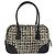Borsa Boston PRADA Tweed Nero Argento Auth 195598V - vista 3