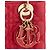DIOR - Borsa a tracolla Lady Dior My ABCDior small in pelle liscia rossa Rosso - vista 5