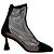 Aquazzura Black Suede / Net Amore 75 Booties Noir - vue 2