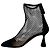 Aquazzura Black Suede / Net Amore 75 Booties Noir - vue 3