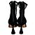 Aquazzura Black Suede / Net Amore 75 Booties Noir - vue 5