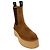 Botas Chelsea Platform Double Stack de ante marrón R13 Castaño