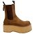 Botas Chelsea Platform Double Stack de ante marrón R13 Castaño - vista 2