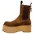 Botas Chelsea Platform Double Stack de ante marrón R13 Castaño - vista 3
