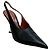 Paris Texas Black / Silver Nina Slingback Wedge Pumps Nero