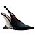 Paris Texas Black / Silver Nina Slingback Wedge Pumps Nero - vista 2