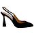 Décolleté Slingback Aquazzura Amore 95 in camoscio nero - vista 2