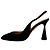 Décolleté Slingback Aquazzura Amore 95 in camoscio nero - vista 3
