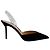 Décolleté Slingback Aquazzura Black Suede V Plexi 85 Nero - vista 2