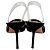 Décolleté Slingback Aquazzura Black Suede V Plexi 85 Nero - vista 5
