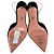 Décolleté Slingback Aquazzura Black Suede V Plexi 85 Nero - vista 7