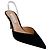 Décolleté Slingback Aquazzura Black Suede V Plexi 85 Nero