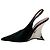 Paris Texas Black / Silver Nina Slingback Wedge Pumps Nero - vista 3