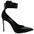 Casadei Black Leather Ankle Strap Blade Pumps - view 2