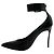 Casadei Black Leather Ankle Strap Blade Pumps - view 3