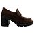 Casadei Brown Suede Chunky Heeled Loafers - view 2