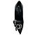 Décolleté Casadei Judith Julia in pelle nera con fiocco di strass Nero - vista 4