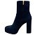 Stivaletti platform Portree in camoscio denim blu Gianvito Rossi Blu navy - vista 3